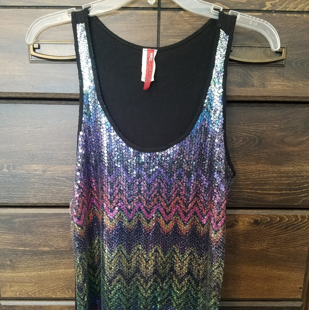 Topia colorful sequin tank top